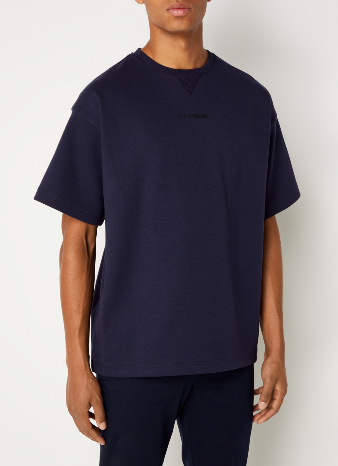 AlphaTauri Jahev T-shirt met stretch - detail 3 blauw