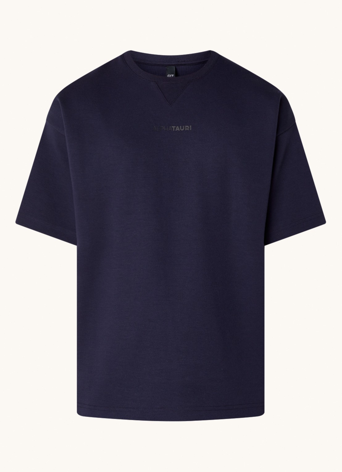 AlphaTauri Jahev T-shirt met stretch - voorkant blauw