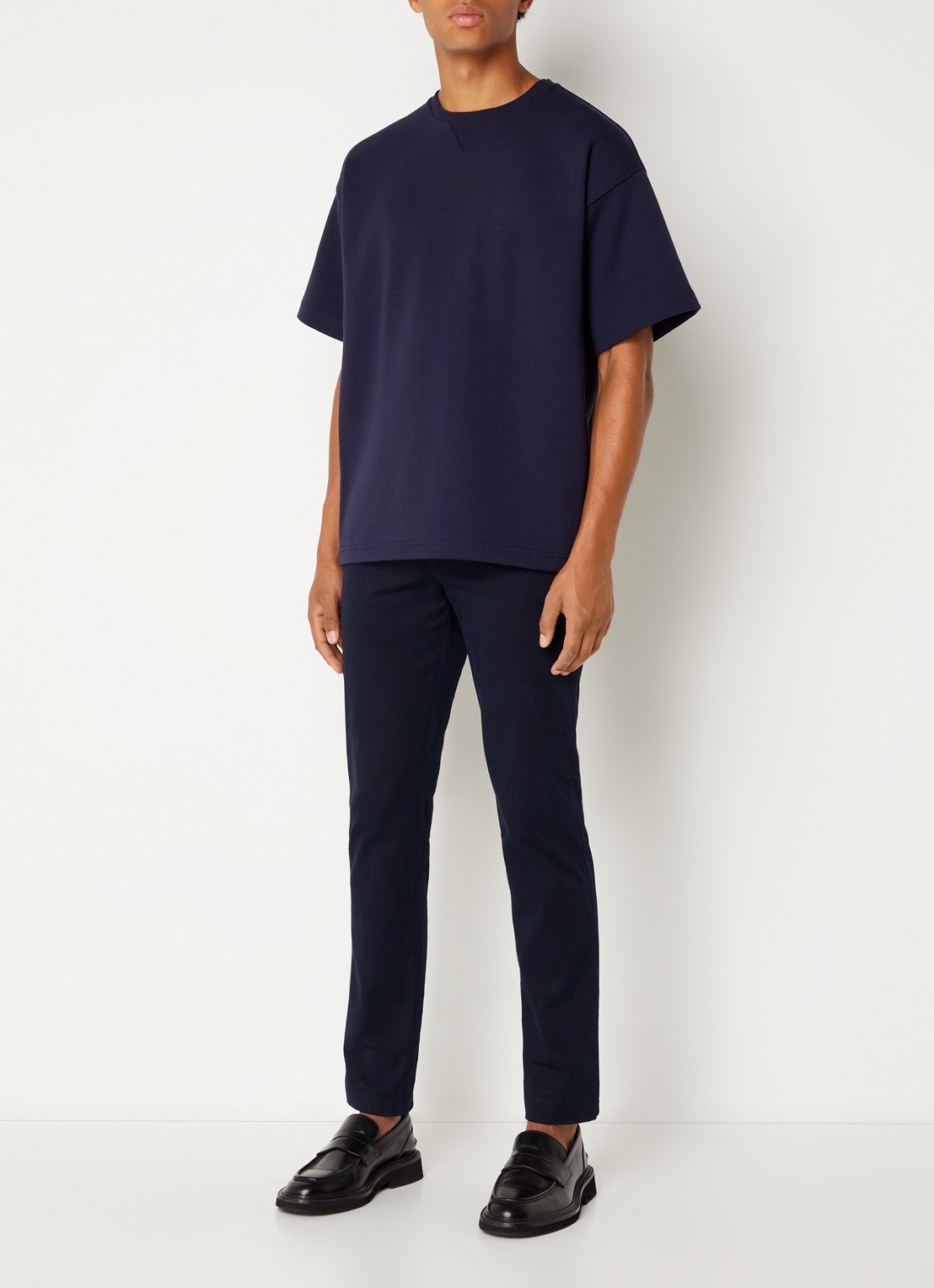 AlphaTauri Jahev T-shirt met stretch - voorkant 2 blauw