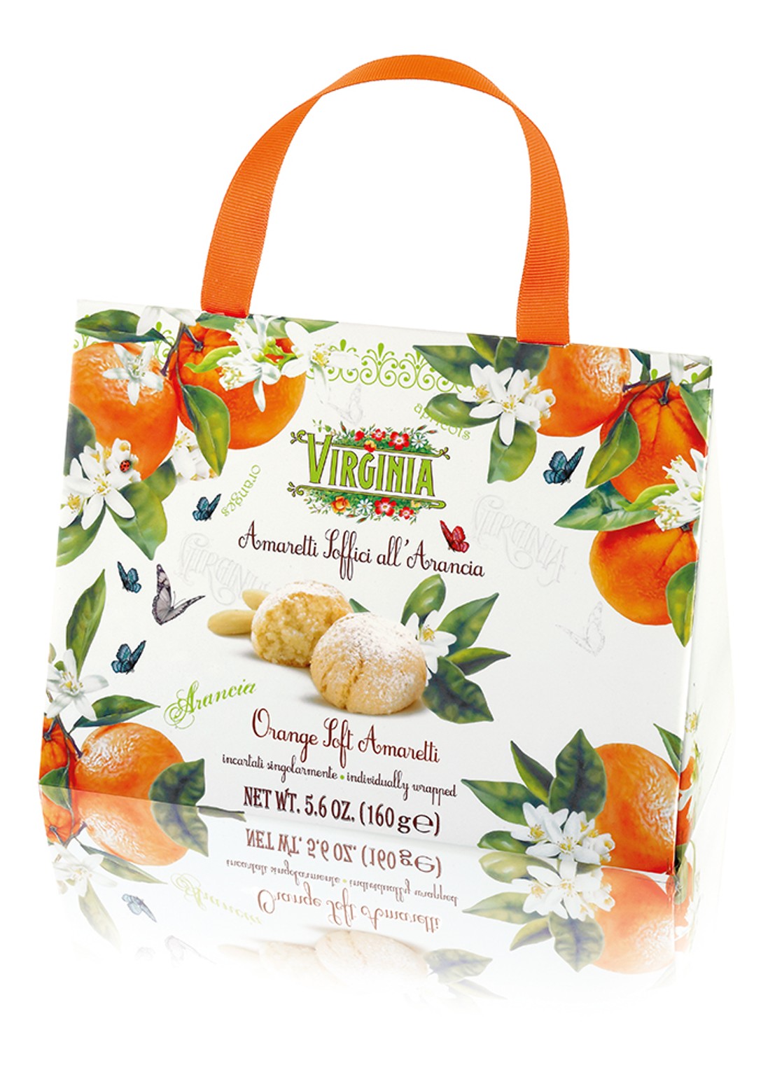 Amaretti Virginia Soft Orange amaretti koekjes in geschenkverpakking 160 gram - voorkant undefined