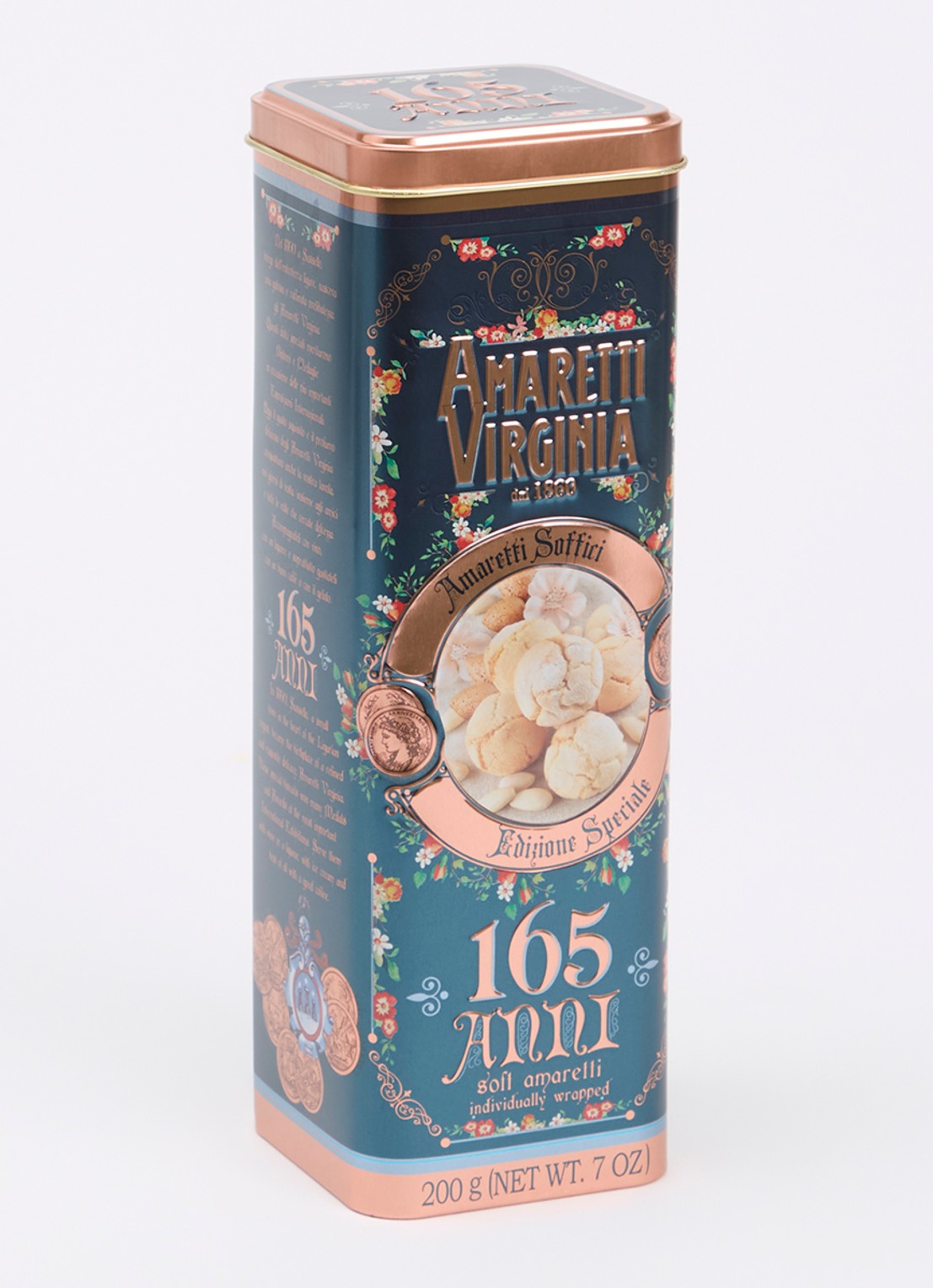 Amaretti Virginia Virginia 165th Anniversary Amaretti koekjes in blik 200 gram - voorkant 2 undefined