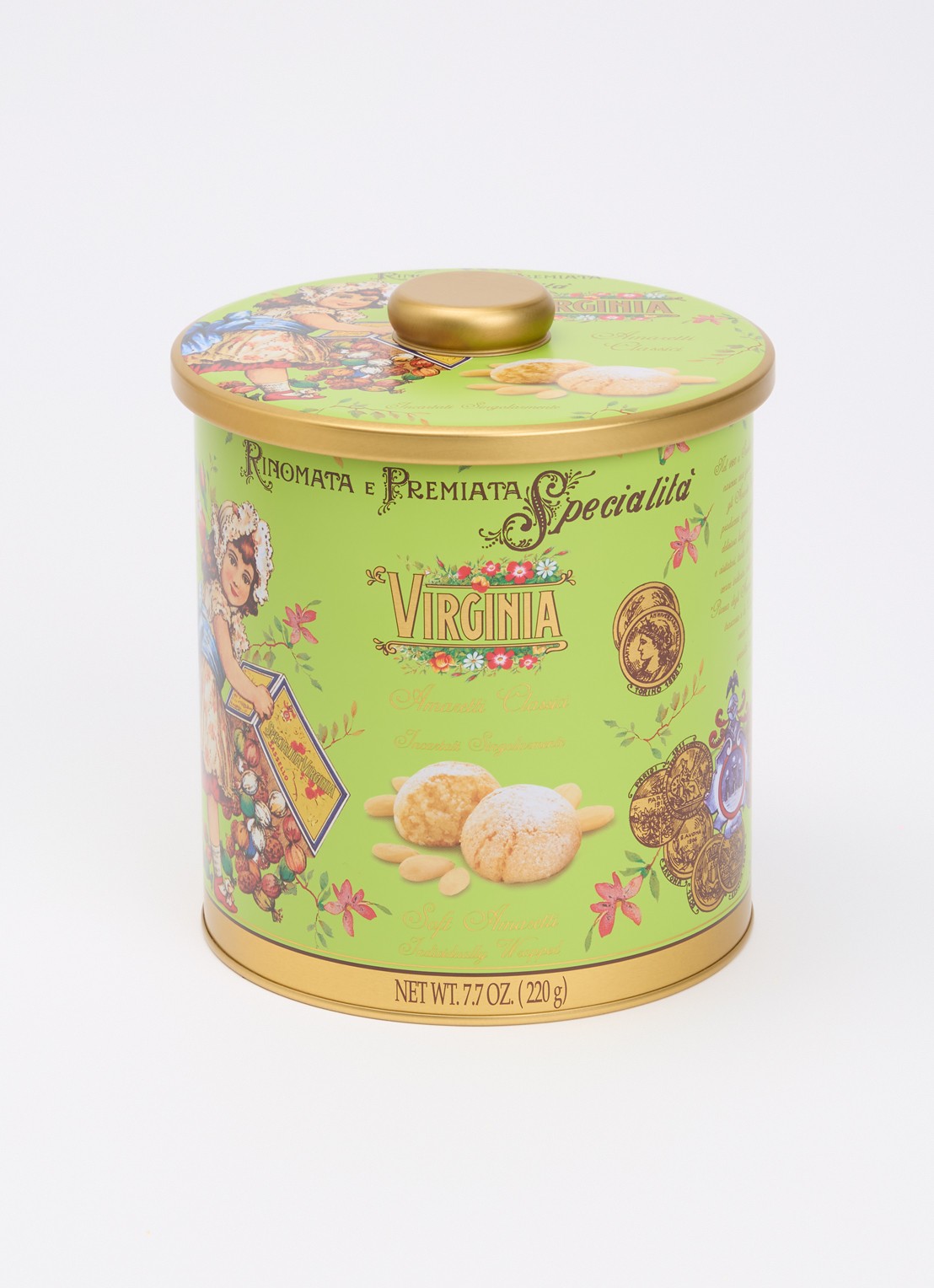 Amaretti Virginia Virginia Amaretti Classic koekjes in blik 220 gram - voorkant 2 undefined