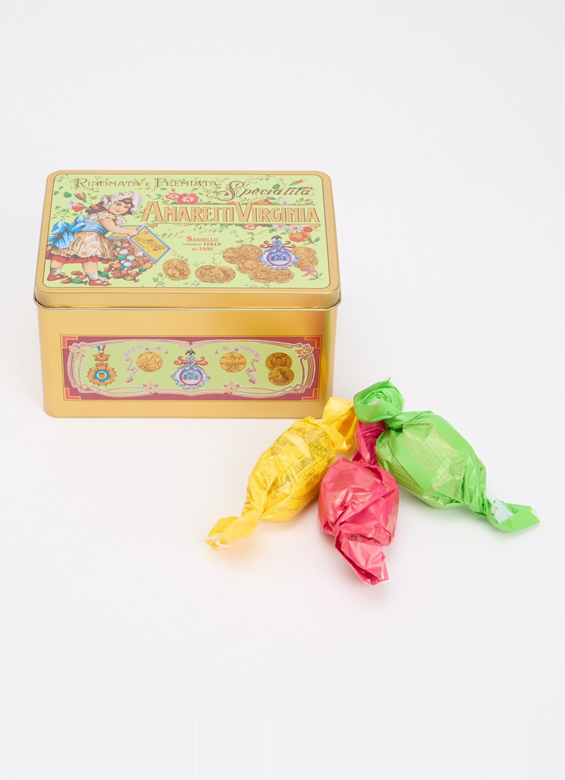 Amaretti Virginia Virginia amaretti koekjes in blik 220 gram - voorkant 2 undefined