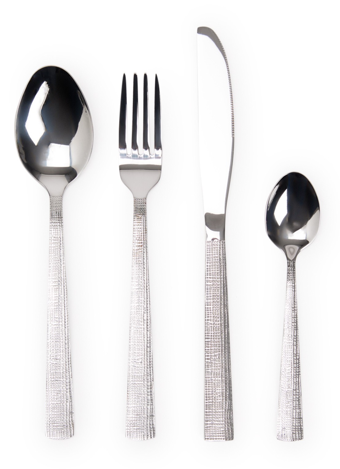 Amefa Linen bestekset 24-delig - voorkant zilver