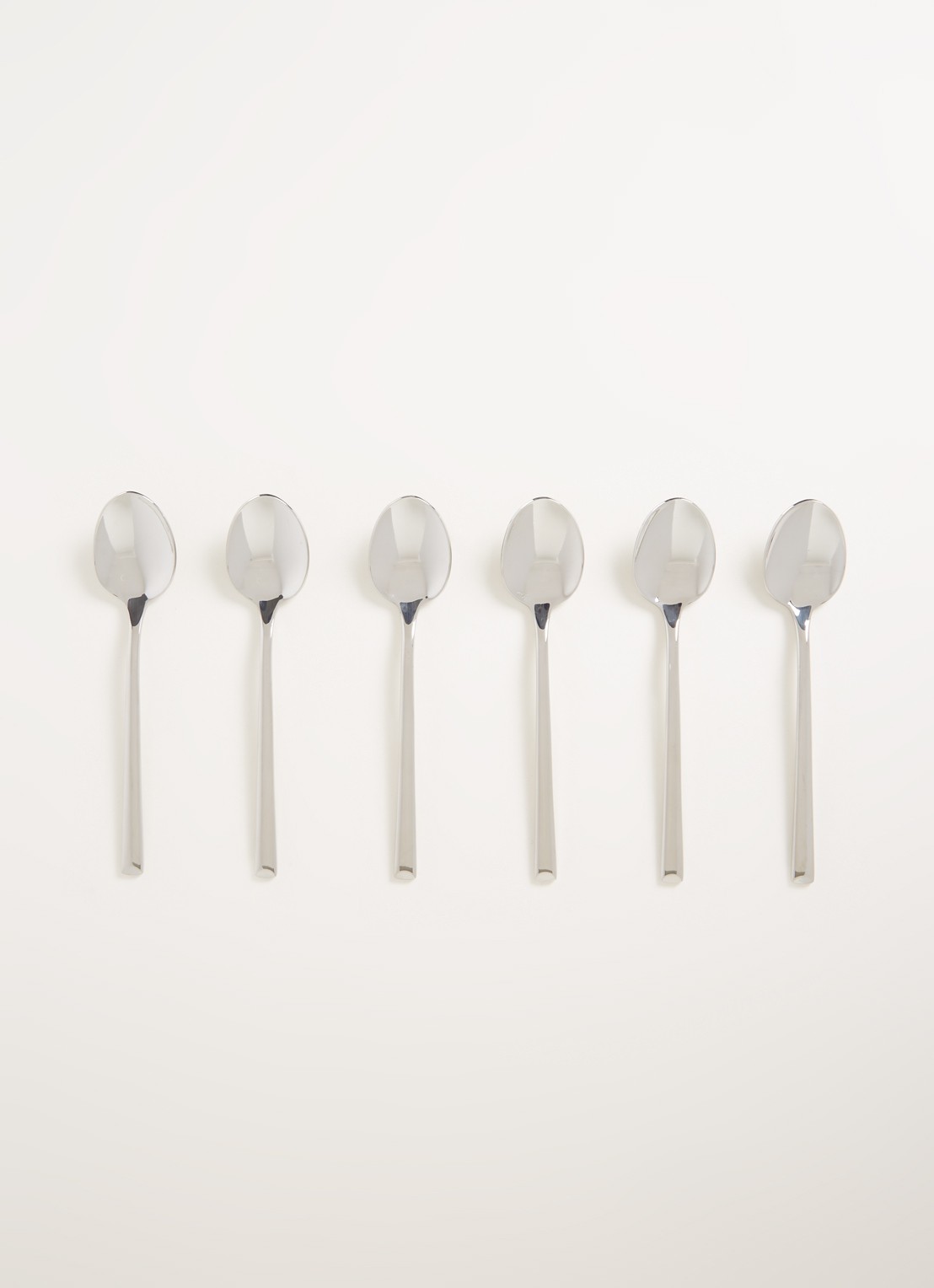 Amefa Metropole koffielepel set van 6 - voorkant 2 zilver