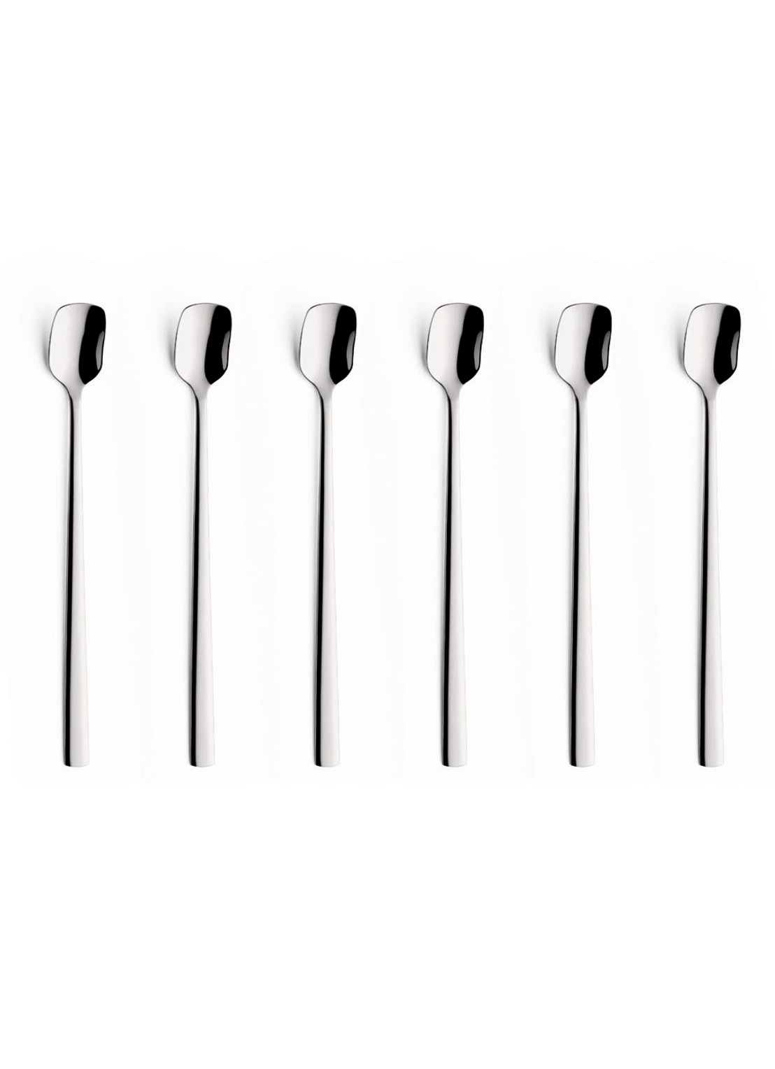 Amefa Moderno lepel set van 6 - voorkant zilver