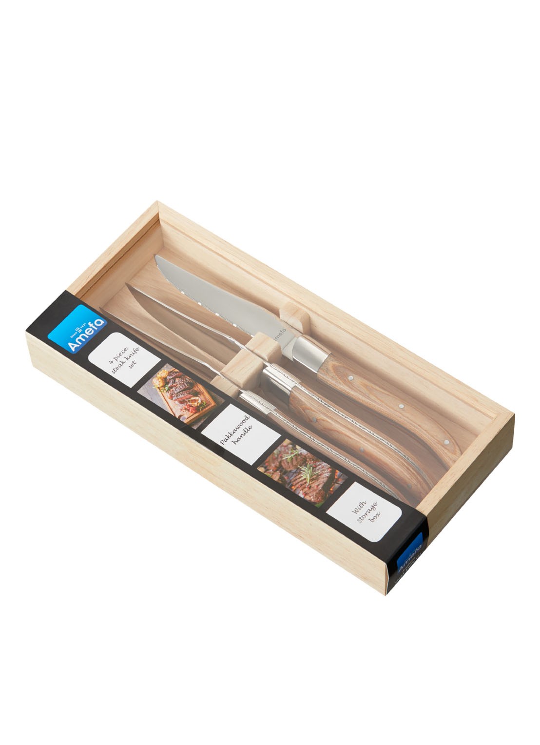 Amefa Royal Steak steakmes set van 4 - detail lichtbruin