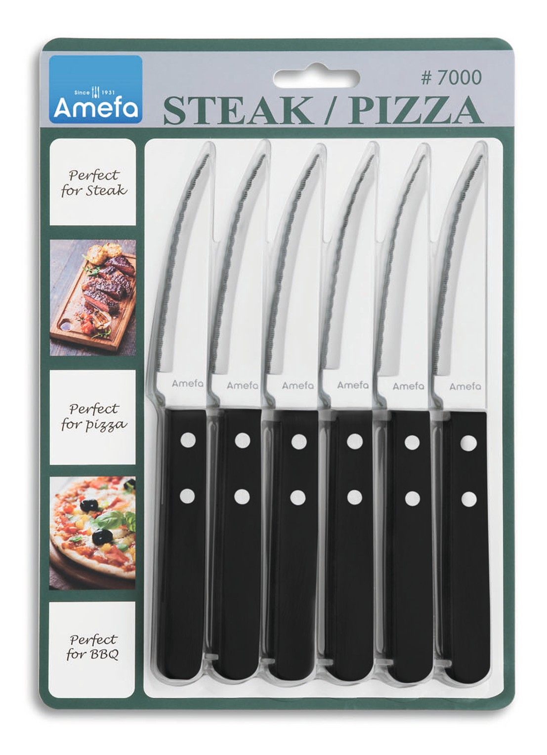 Amefa Steak messenset 6-delig - detail 2 zwart