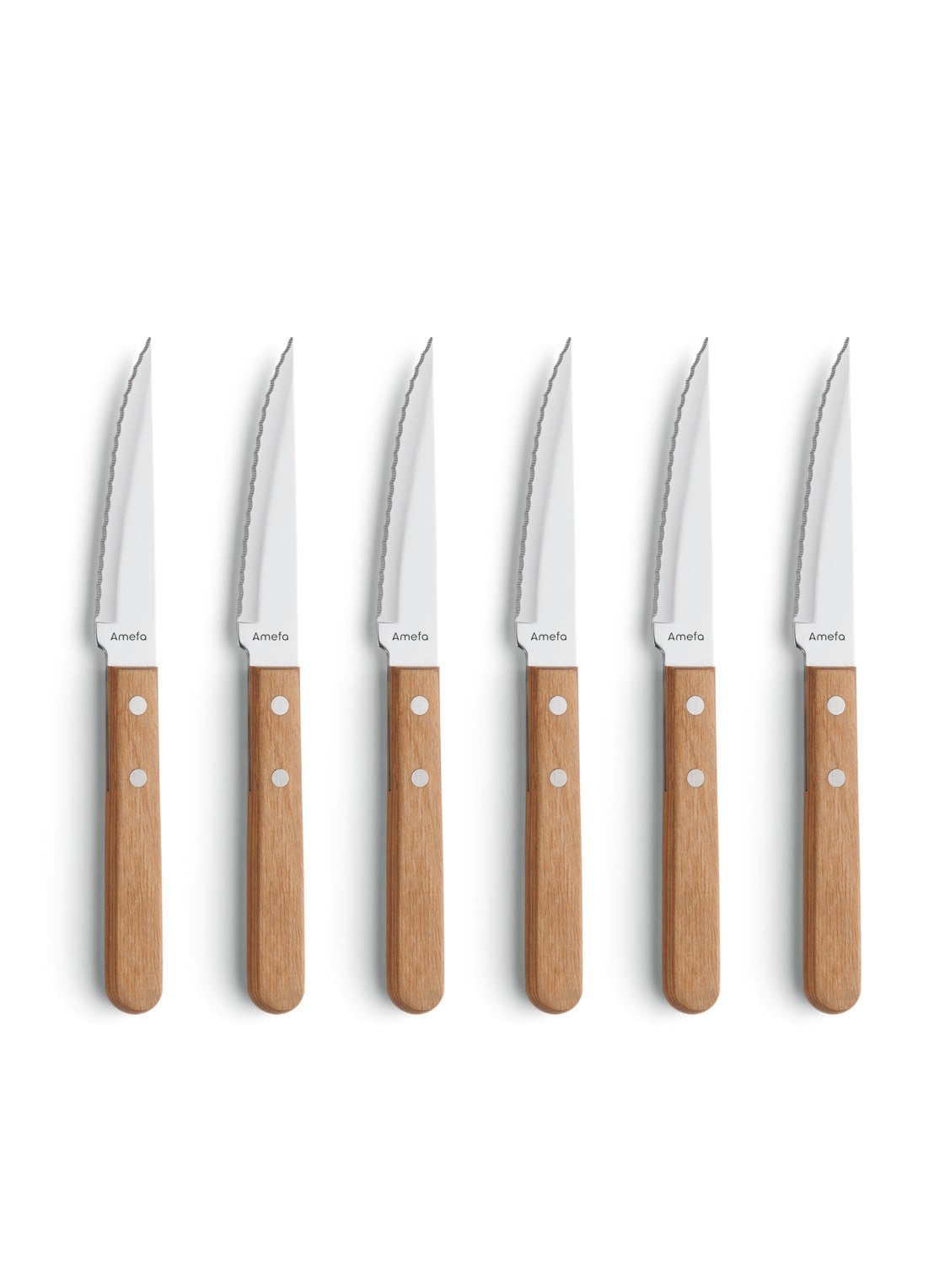 Amefa Steak messenset 6-delig - voorkant bruin