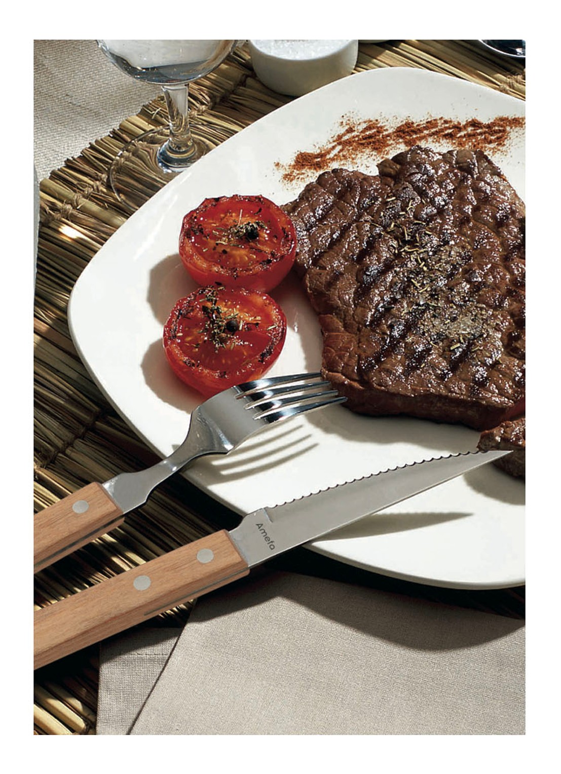 Amefa Steak messenset 6-delig - voorkant 2 bruin
