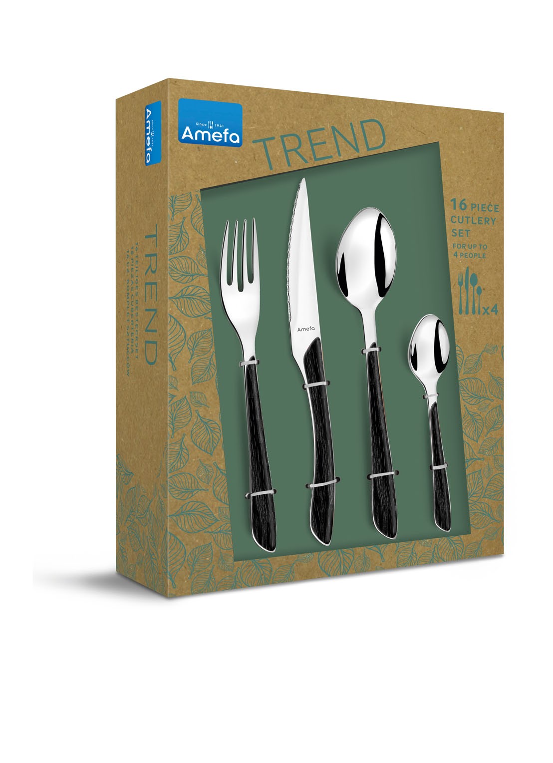 Amefa Trend Eclat bestekset 16-delig - detail 3 donkergrijs