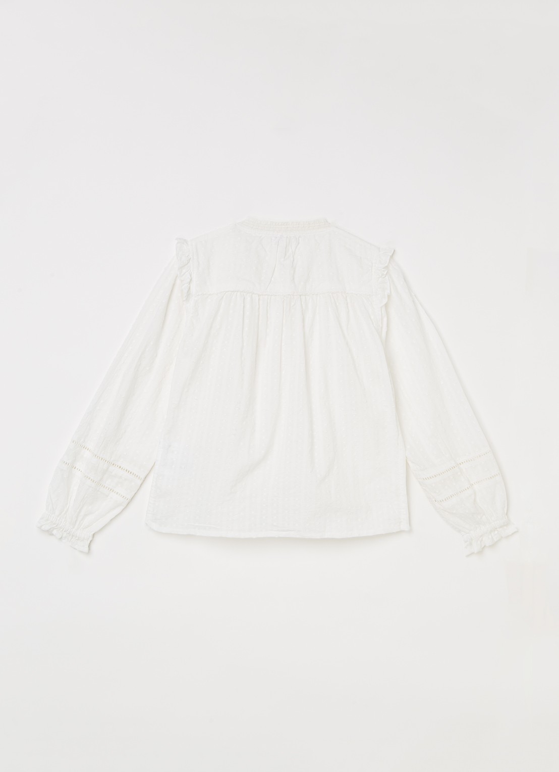 America Today Bowie blouse met structuur - achterkant gebroken wit