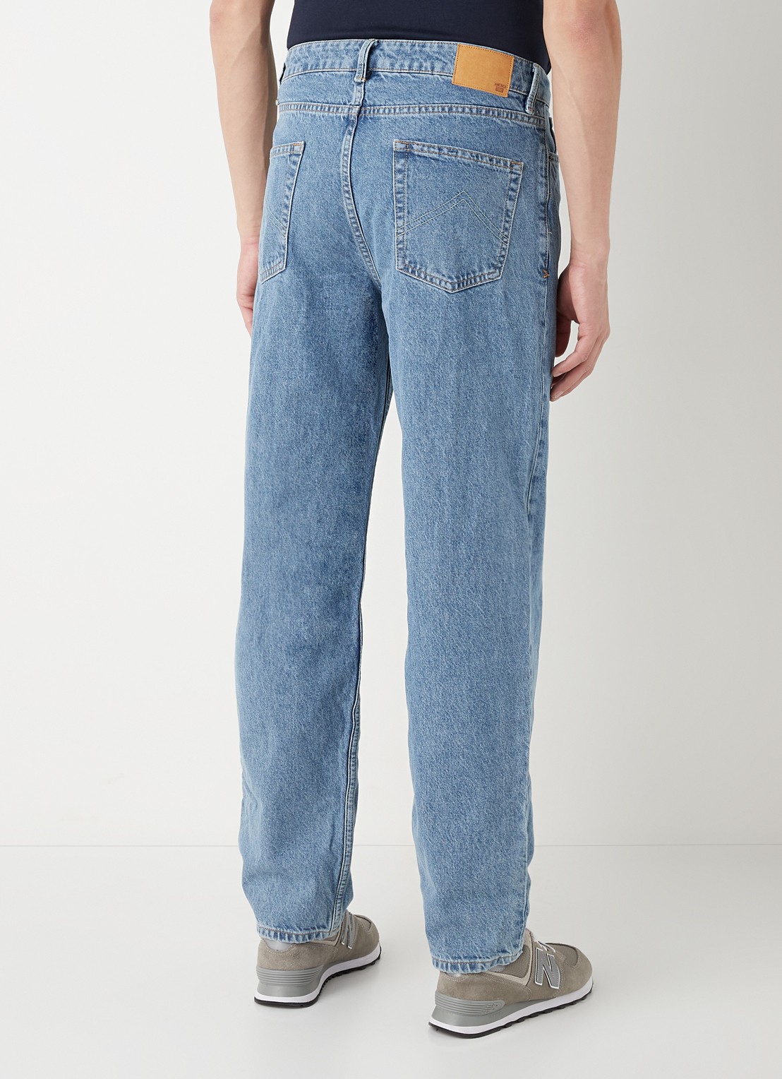 America Today Dallas loose fit jeans met gekleurde wassing - achterkant 5 indigo