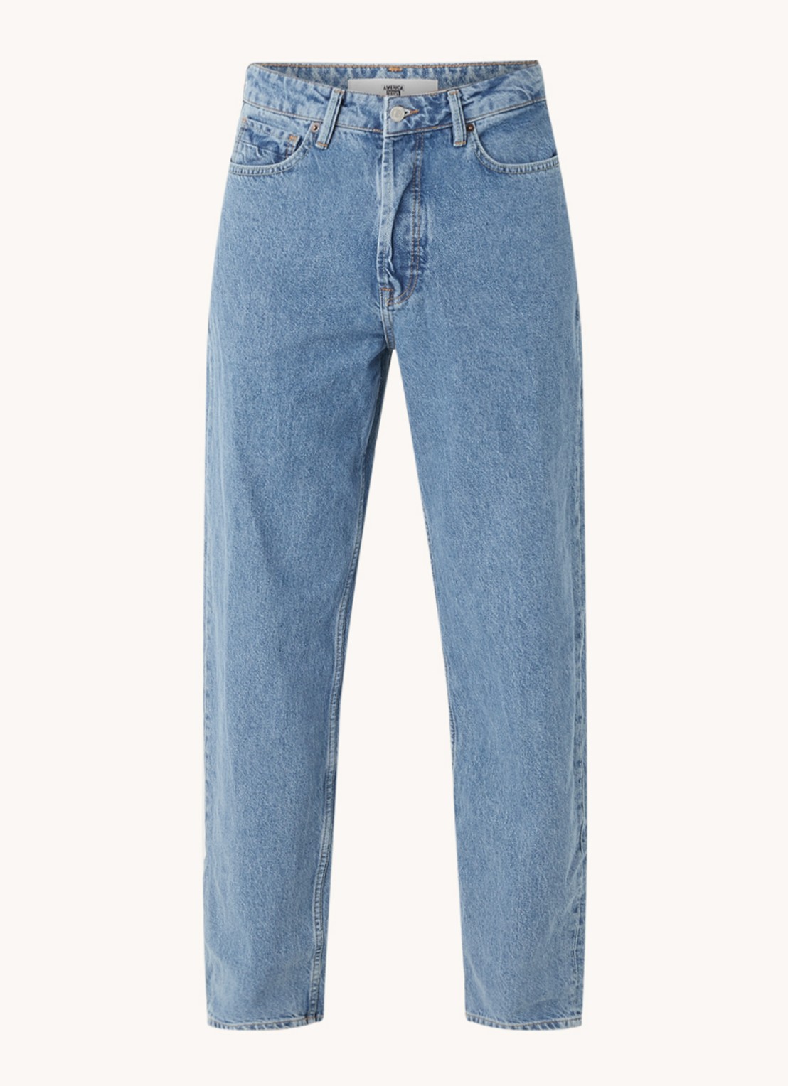 America Today Dallas loose fit jeans met gekleurde wassing - voorkant 3 indigo