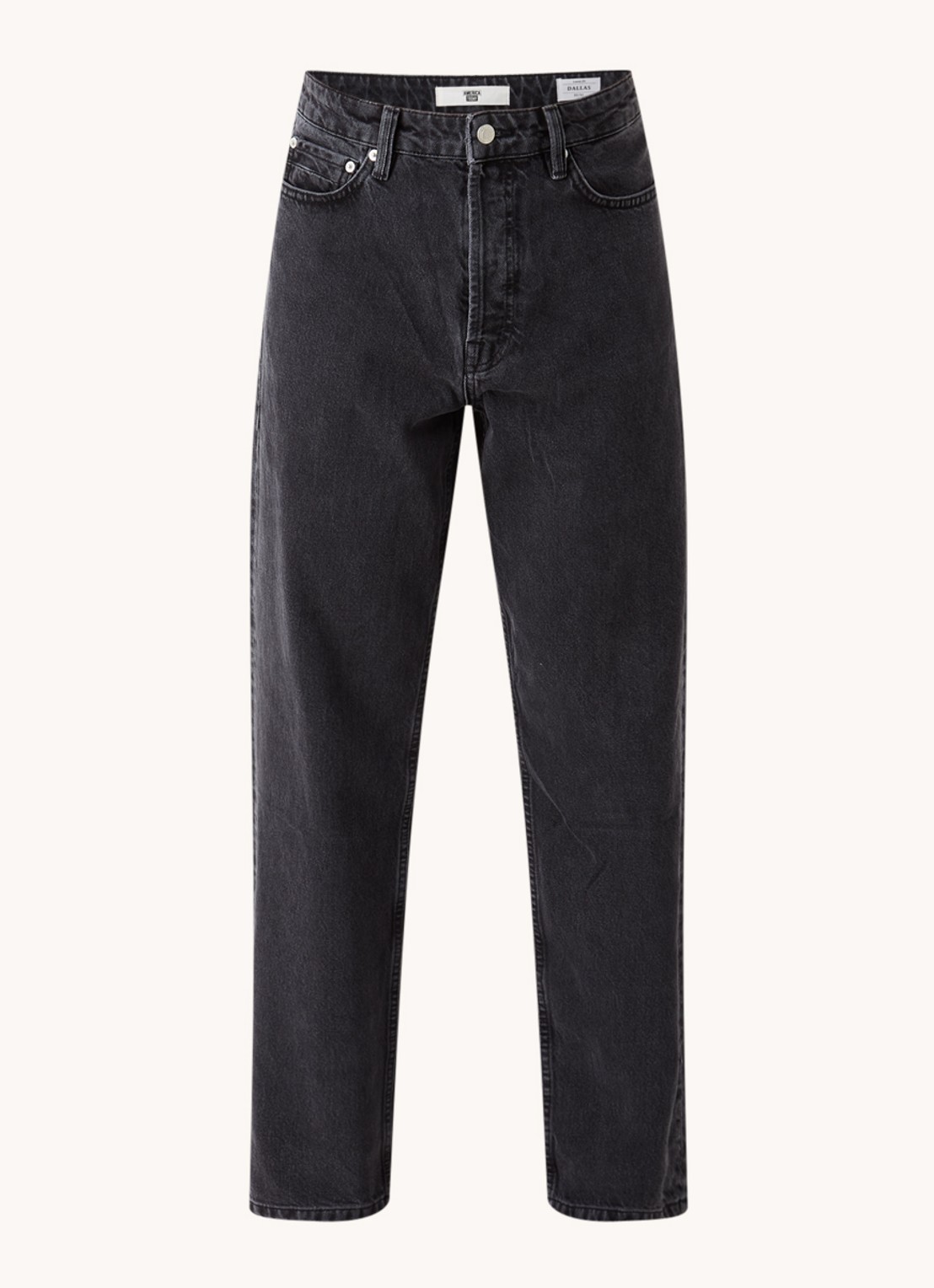 America Today Dallas loose fit jeans met gekleurde wassing - voorkant 4 antraciet