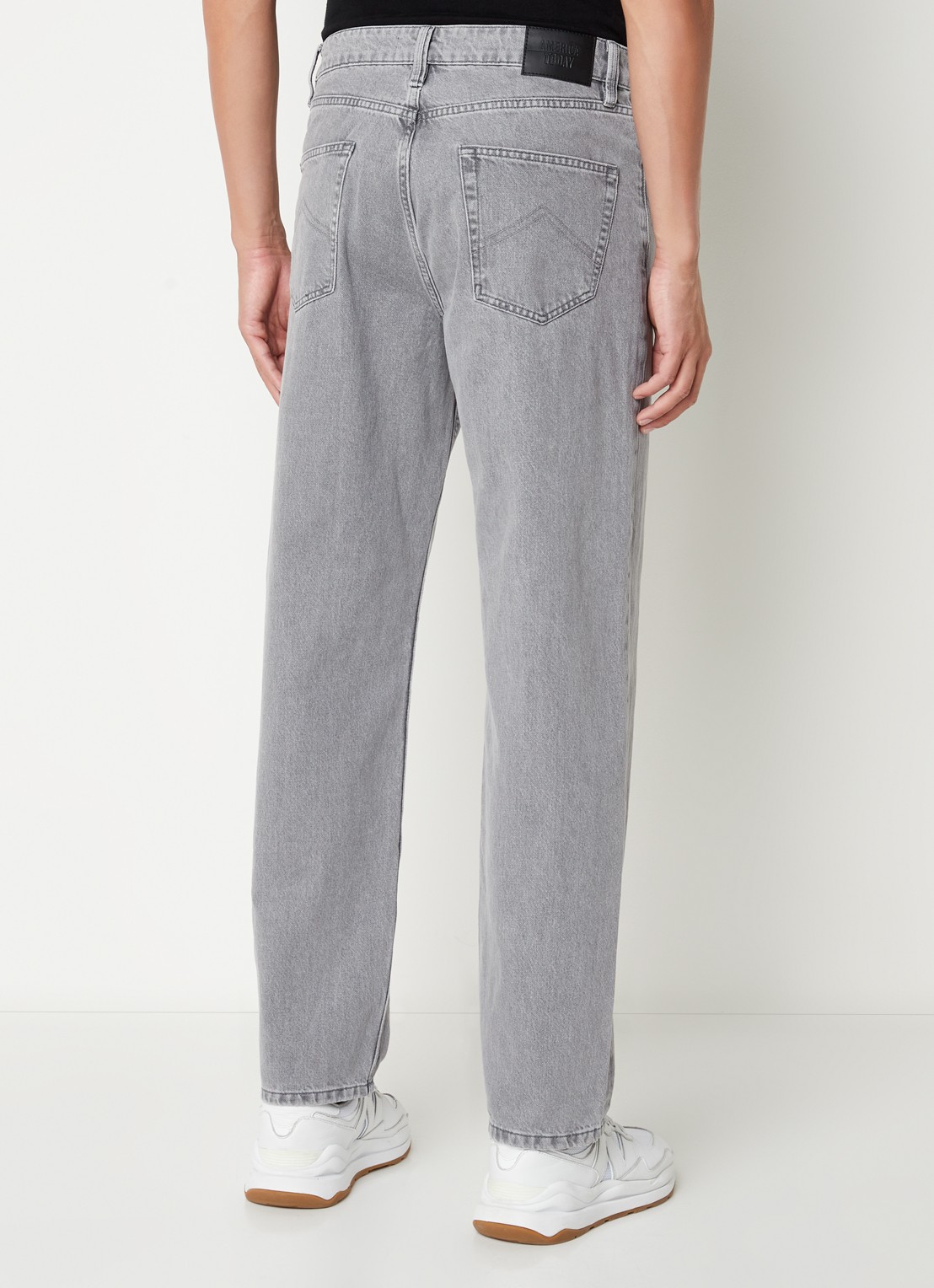 America Today Dallas loose fit jeans met gekleurde wassing - achterkant 5 grijs
