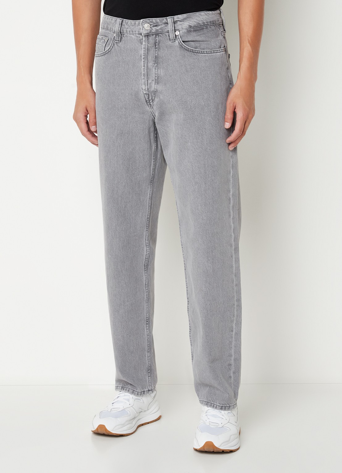 America Today Dallas loose fit jeans met gekleurde wassing - detail 3 grijs
