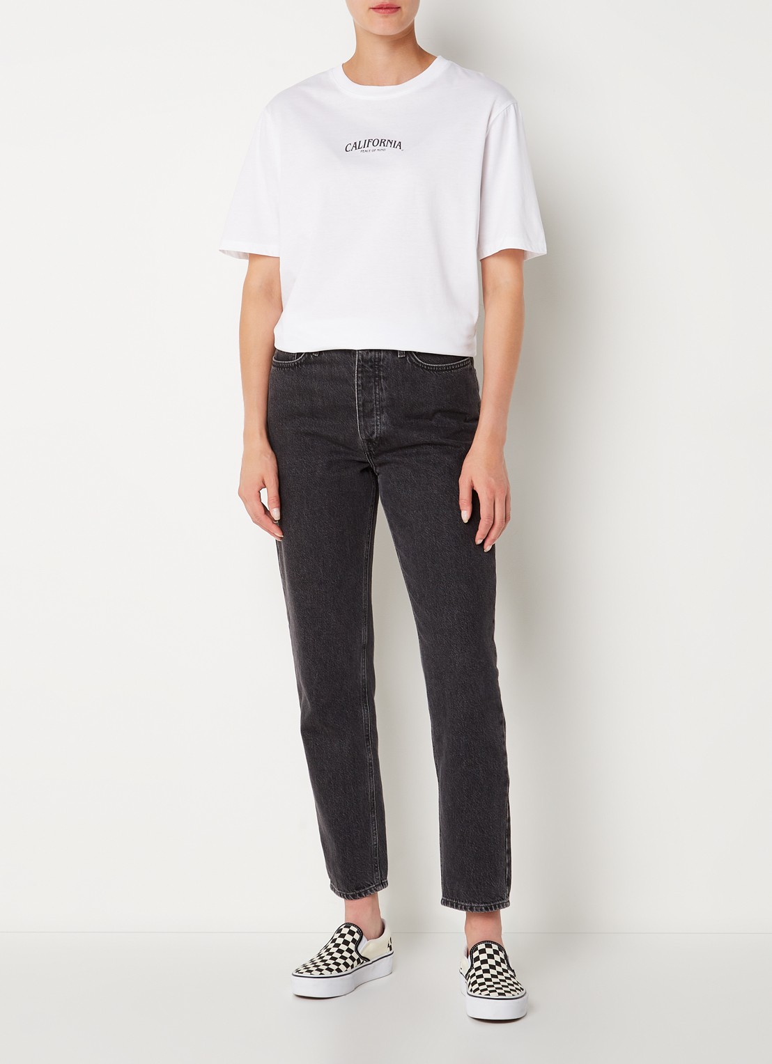 America Today Elle T-shirt met print - voorkant 4 wit