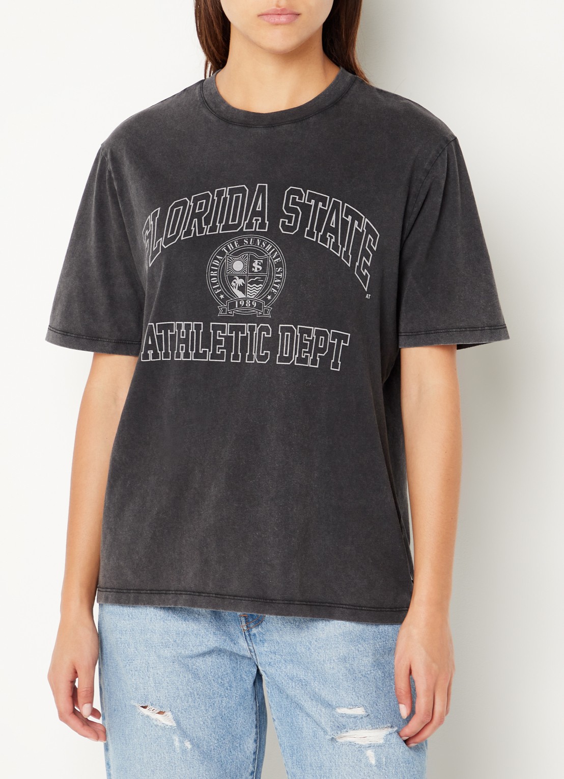 America Today Elle T-shirt met print - detail 2 grijs