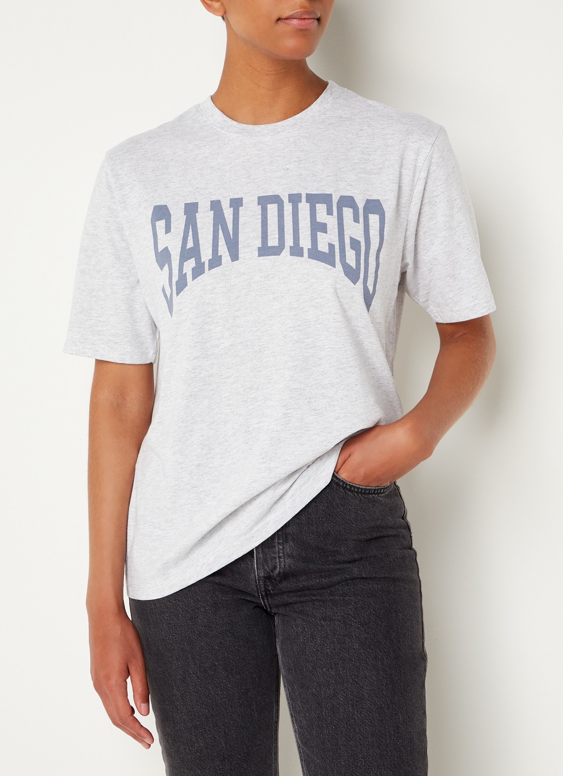 America Today Elle T-shirt met print - detail 2 lichtgrijs