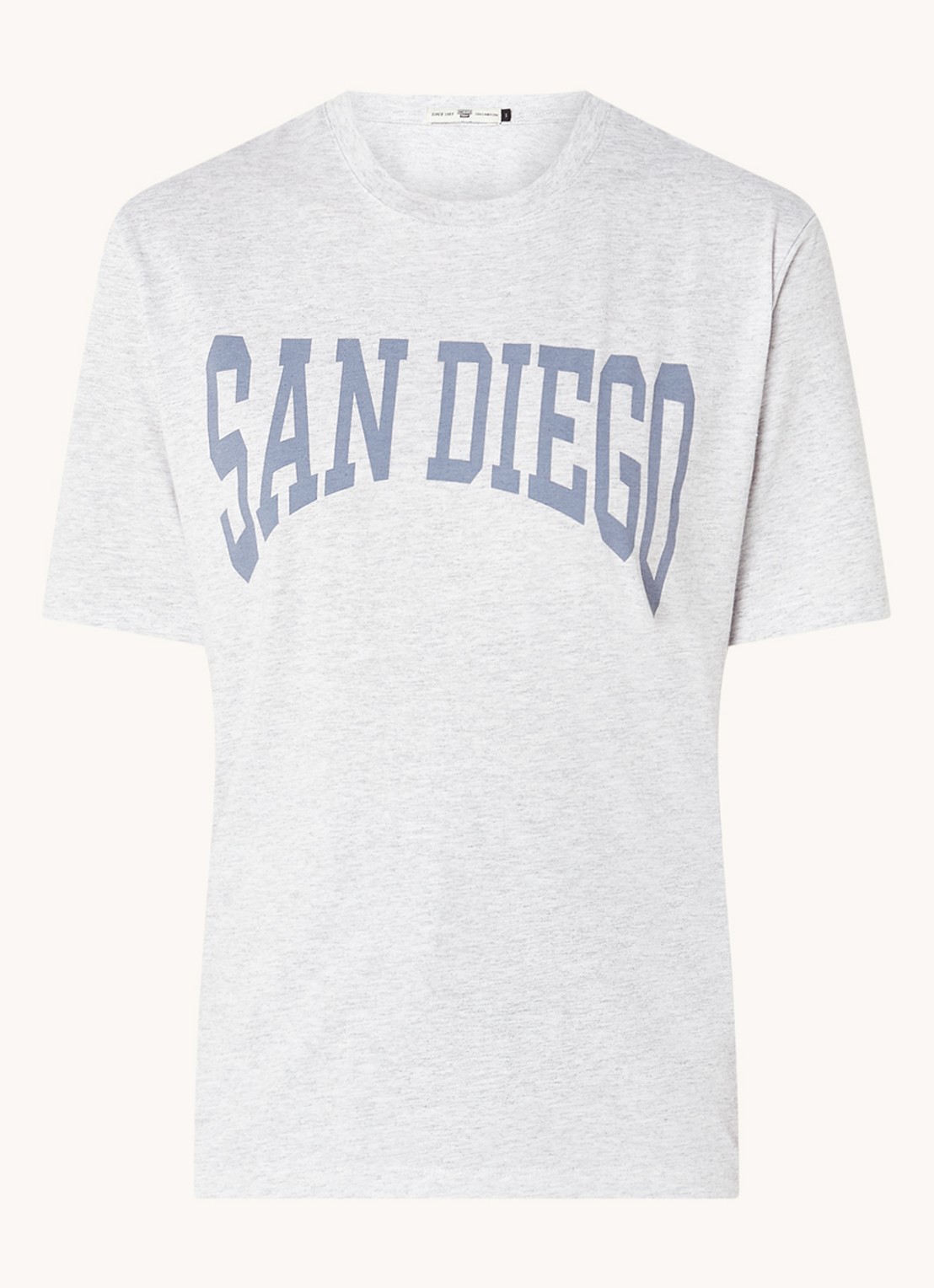 America Today Elle T-shirt met print - voorkant 3 lichtgrijs