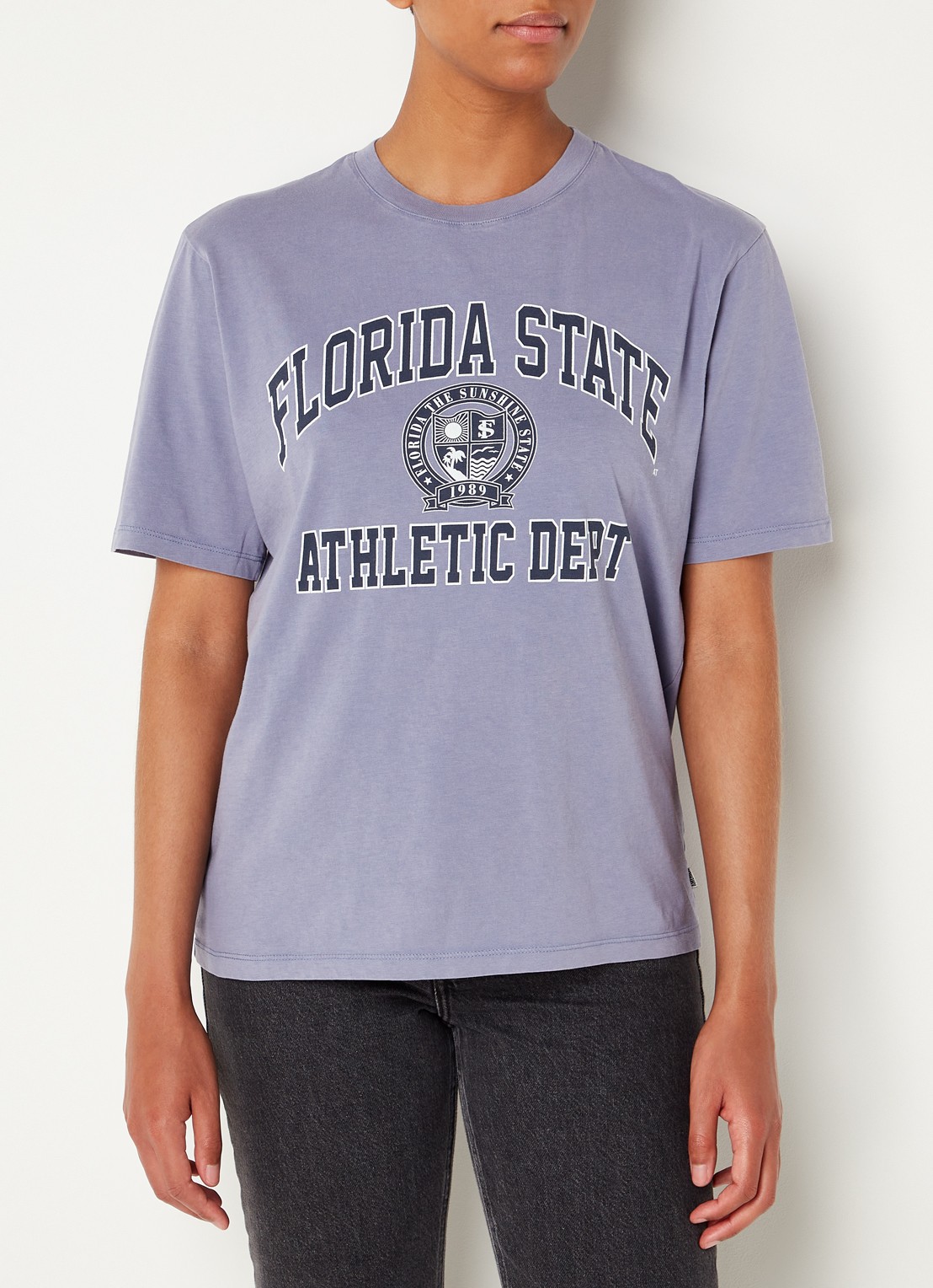 America Today Elle T-shirt met print - detail staalblauw