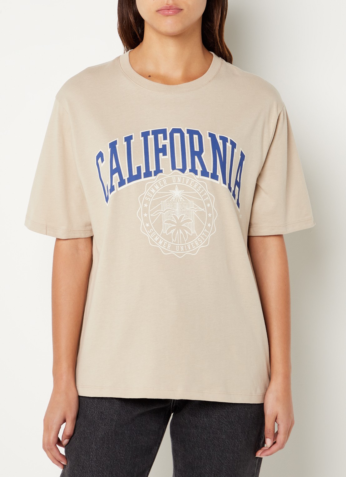 America Today Elle T-shirt met print - detail 2 beige