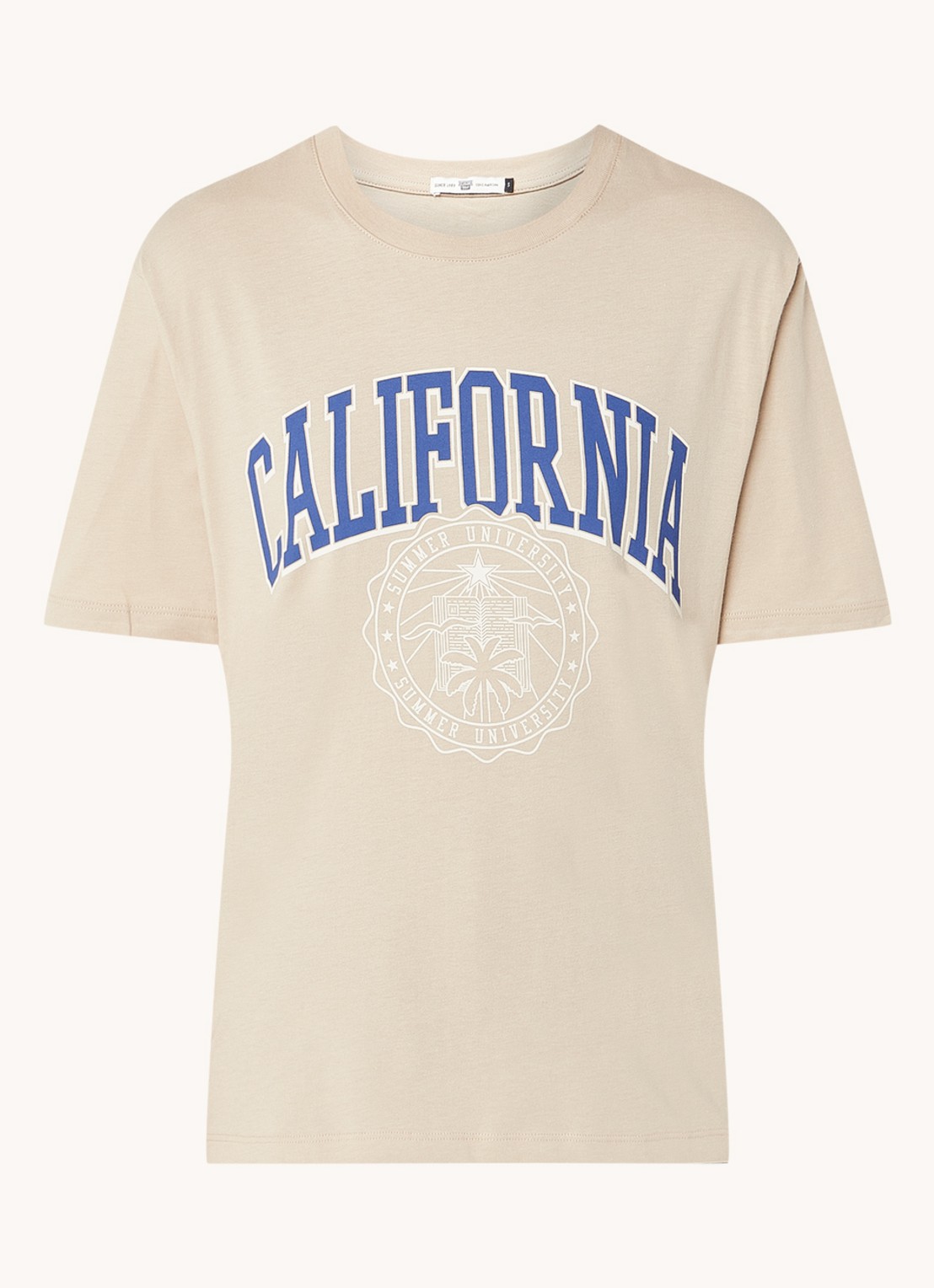 America Today Elle T-shirt met print - voorkant 3 beige
