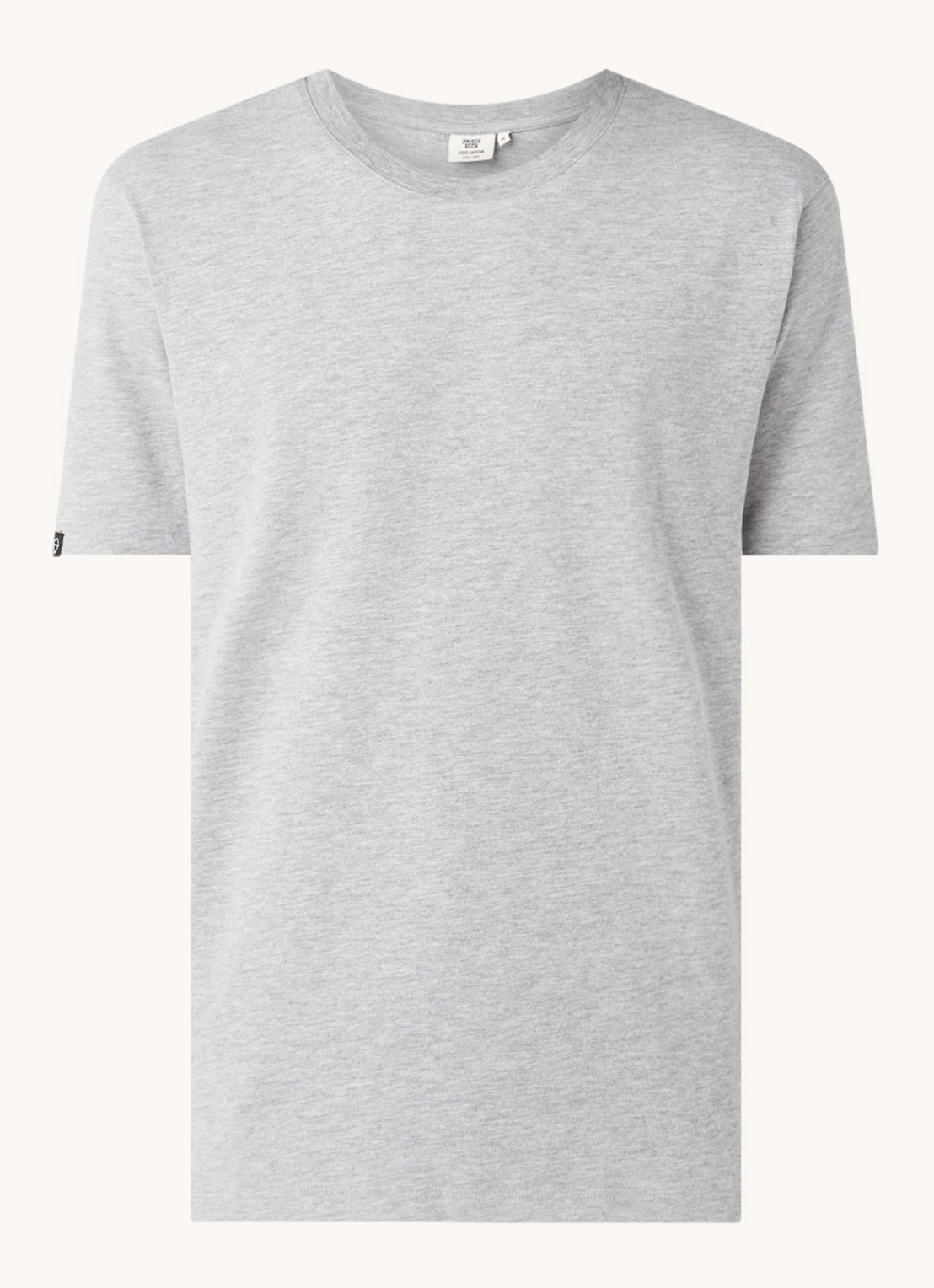 America Today Eric T-shirt van katoen - voorkant 3 grijsmele