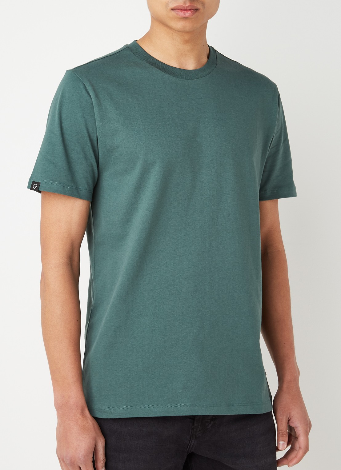 America Today Eric T-shirt van katoen - detail groen