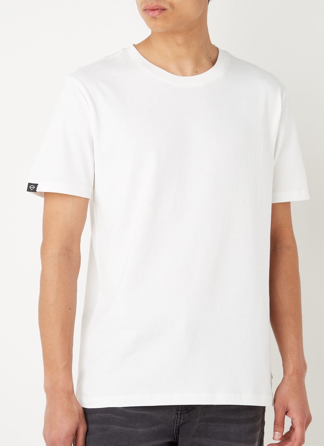 America Today Eric T-shirt van katoen - detail wit