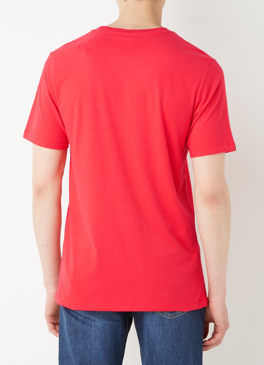 America Today Eric T-shirt van katoen - achterkant 4 steenrood