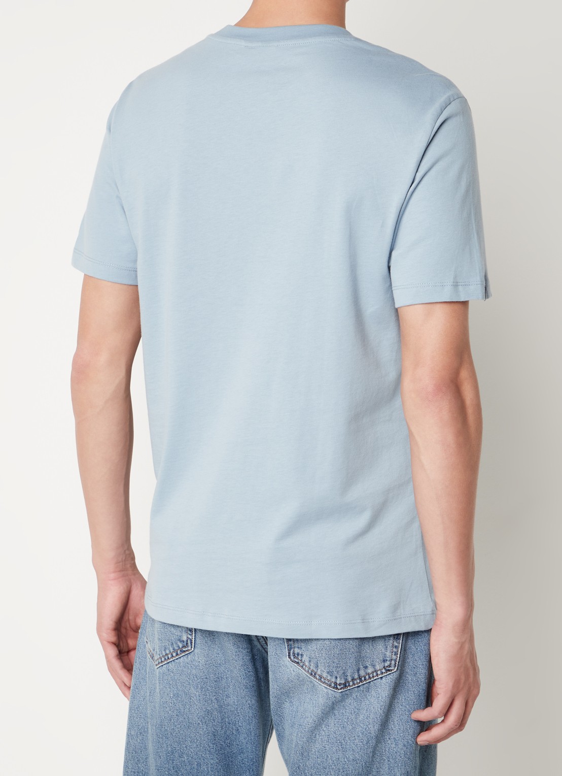 America Today Eric T-shirt van katoen - achterkant 4 lichtblauw
