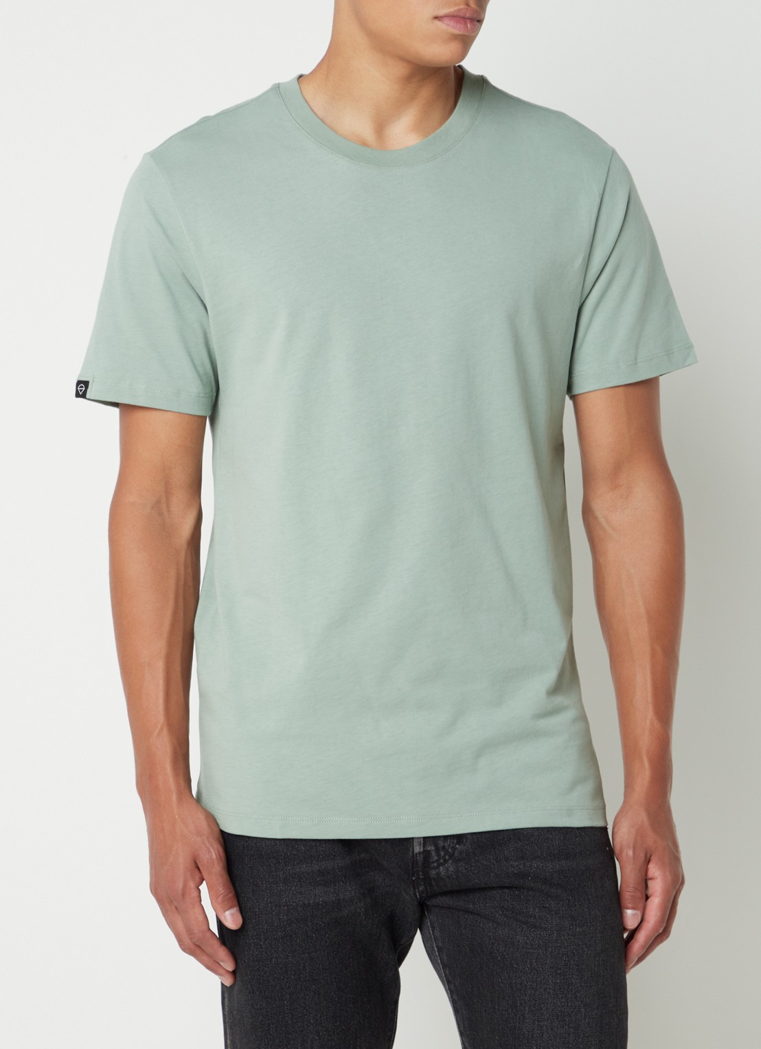America Today Eric T-shirt van katoen - detail lichtgroen