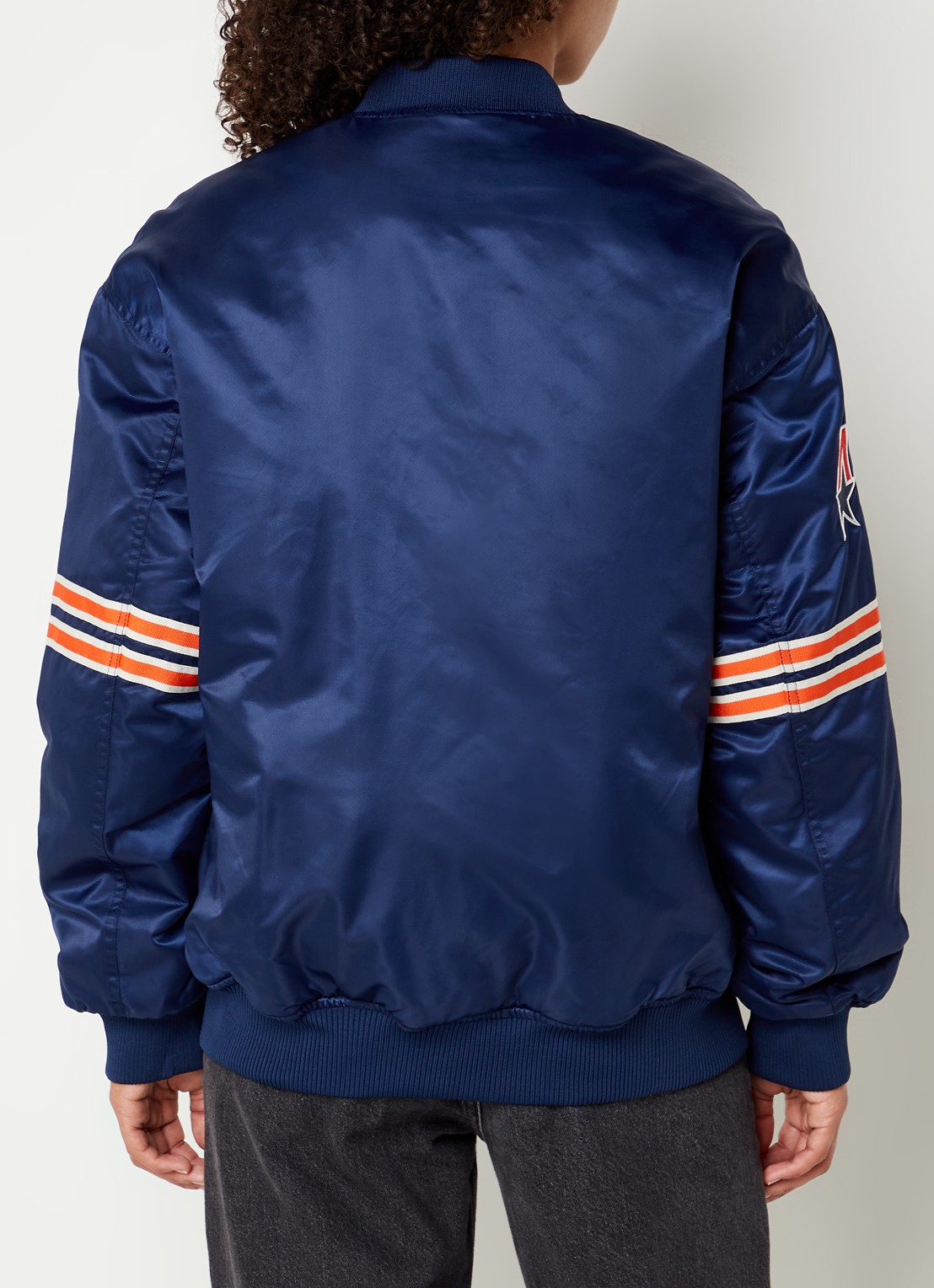 America Today Joel gewatteerd bomberjack met patch - achterkant 3 blauw
