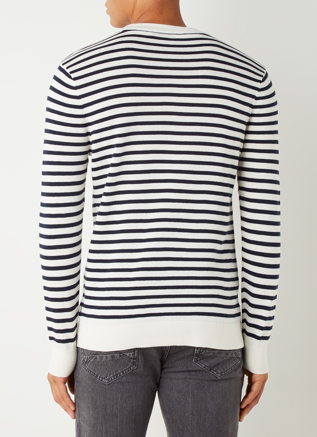 America Today Keith fijngebreide pullover met ronde hals - achterkant 4 wit