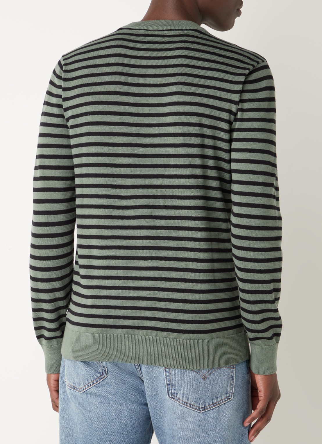 America Today Keith fijngebreide pullover met ronde hals - achterkant steenrood