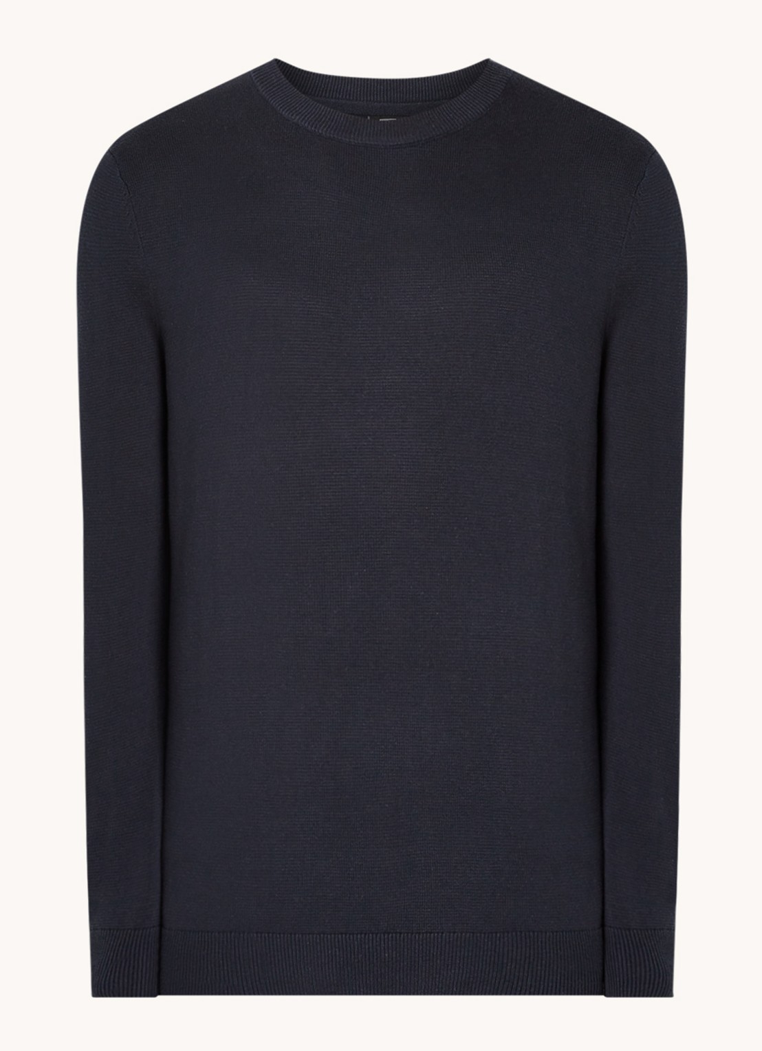 America Today Keith fijngebreide pullover met ronde hals - voorkant blauw