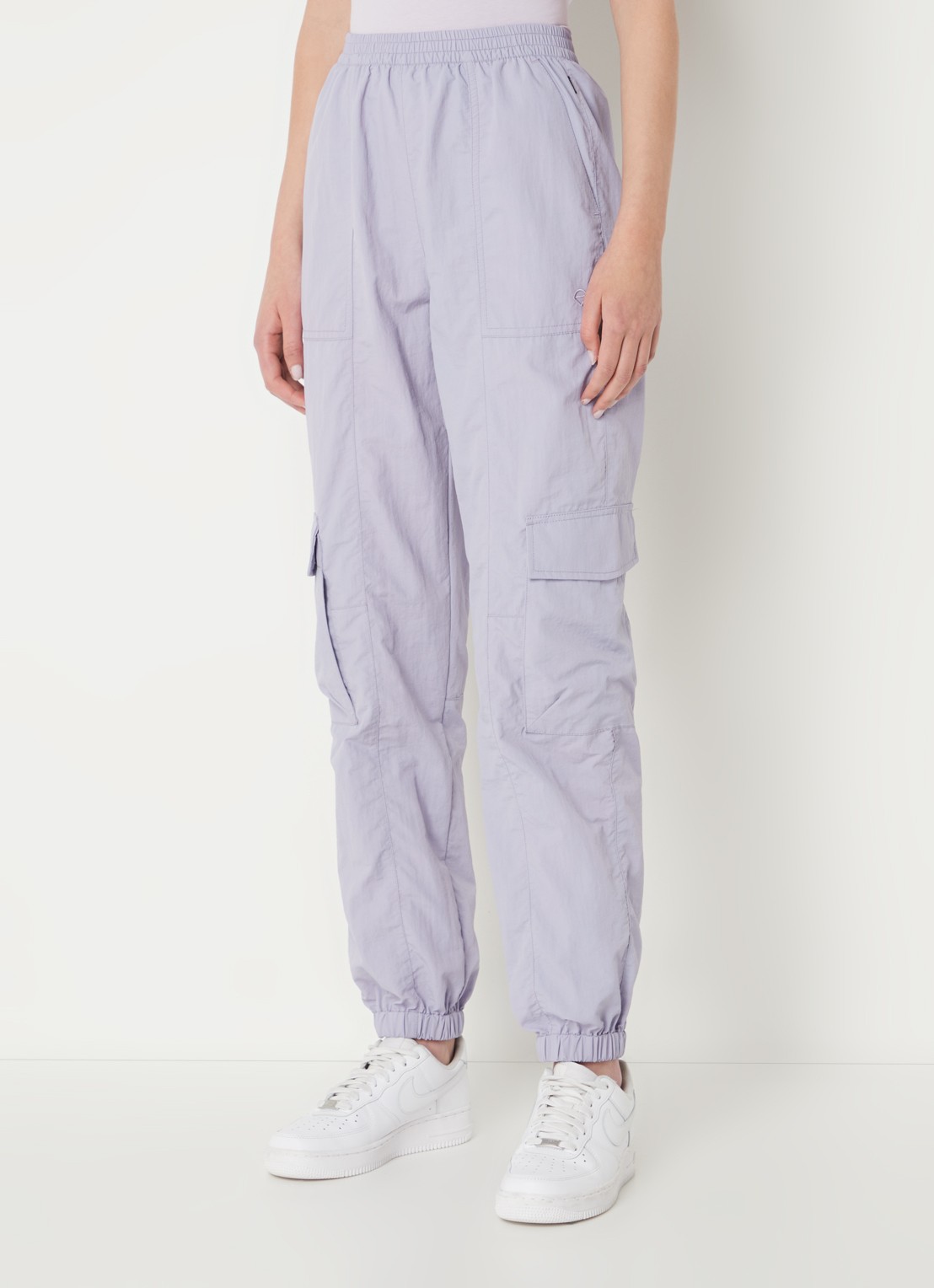 America Today Perry high waist tapered fit cargobroek  - detail lila