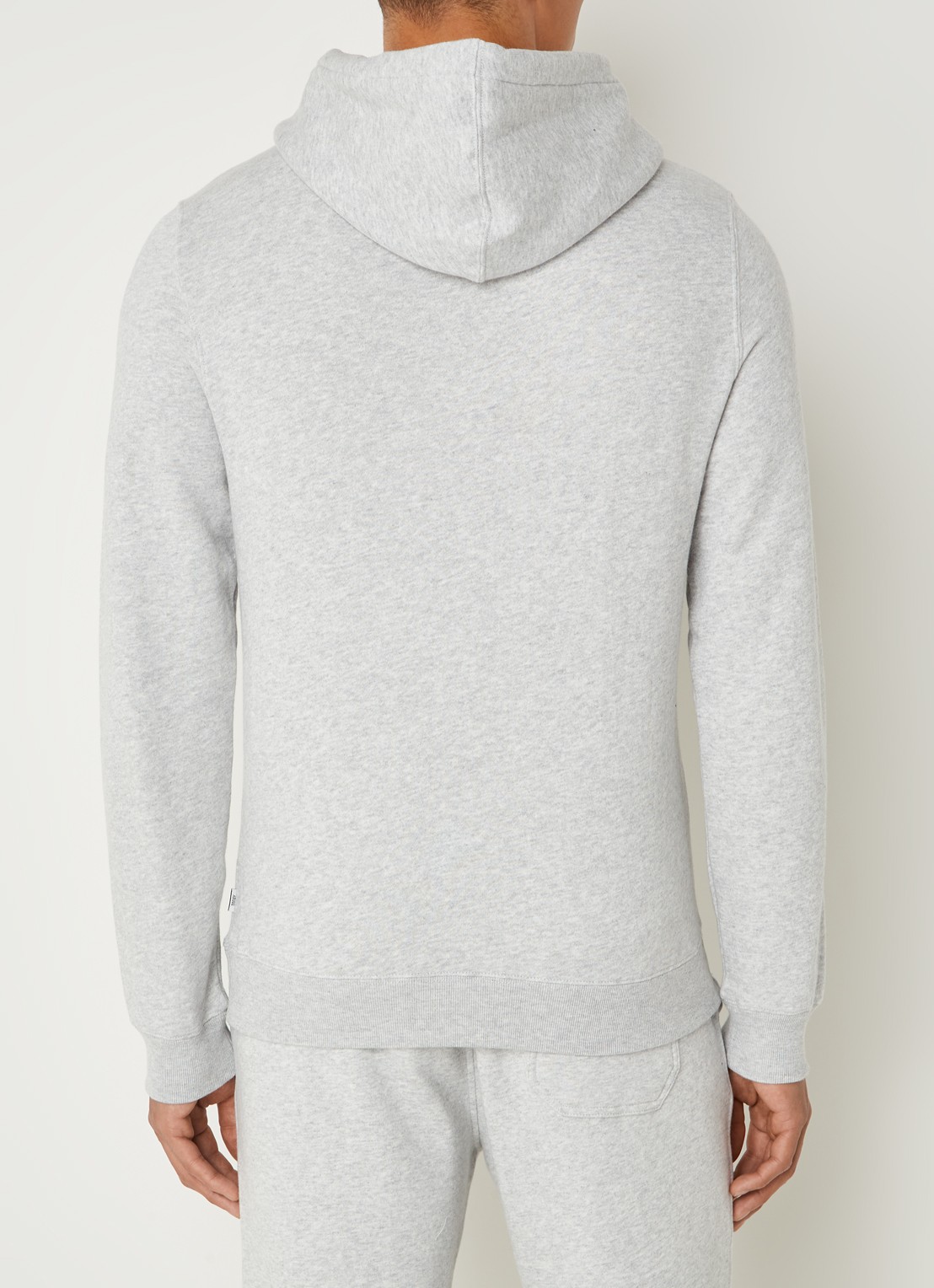 America Today Sanford hoodie met logoborduring - achterkant grijsmele