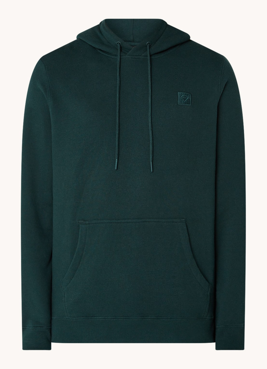 America Today Sanford hoodie met logoborduring - voorkant 2 donkergroen