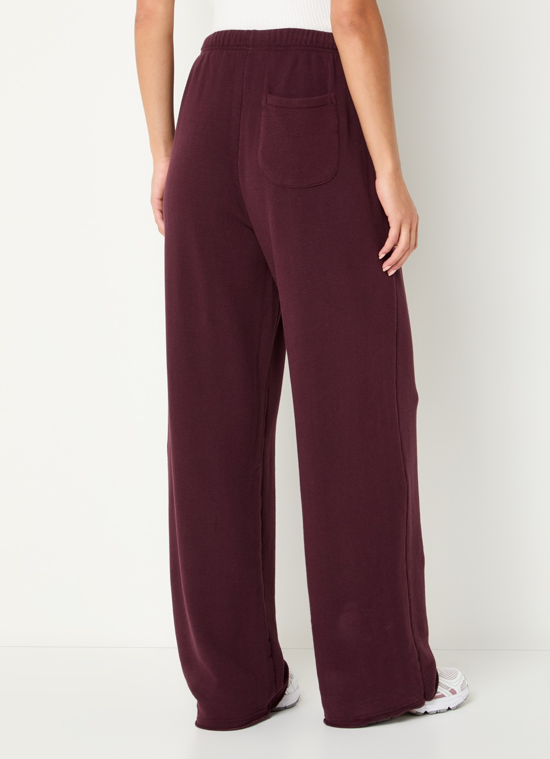 American Vintage Atubaylie high waist loose fit joggingsbroek met steekzakken - achterkant 4 bordeauxrood