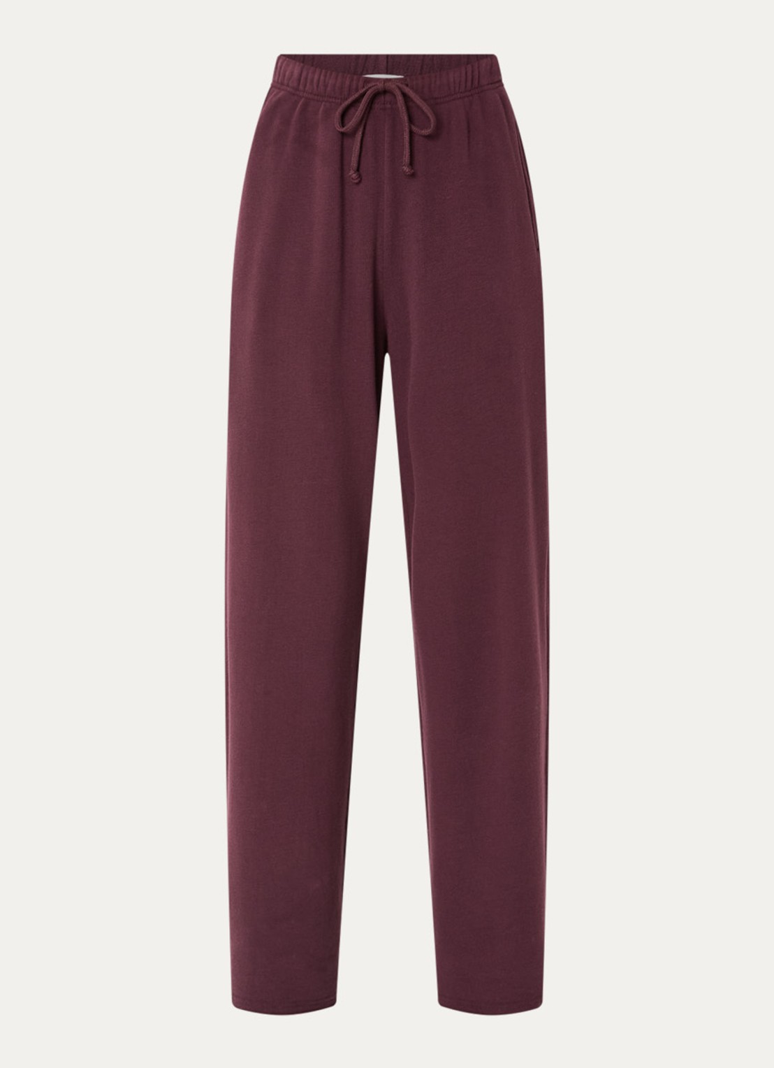 American Vintage Atubaylie high waist loose fit joggingsbroek met steekzakken - voorkant bordeauxrood