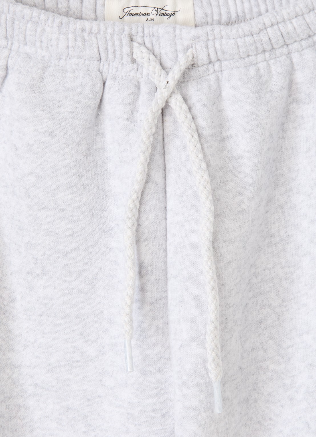 American Vintage Baptown tapered fit joggingbroek met logo - detail lichtgrijs