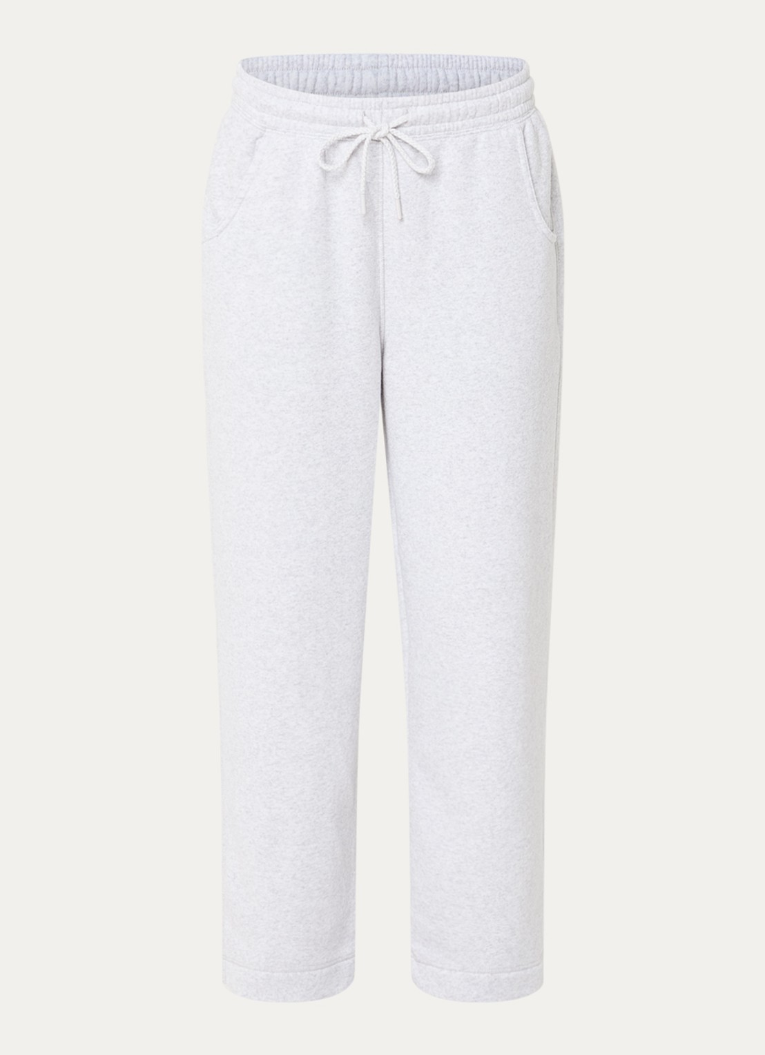 American Vintage Beptowngris high waist loose fit joggingbroek met steekzakken - voorkant 2 grijsmele