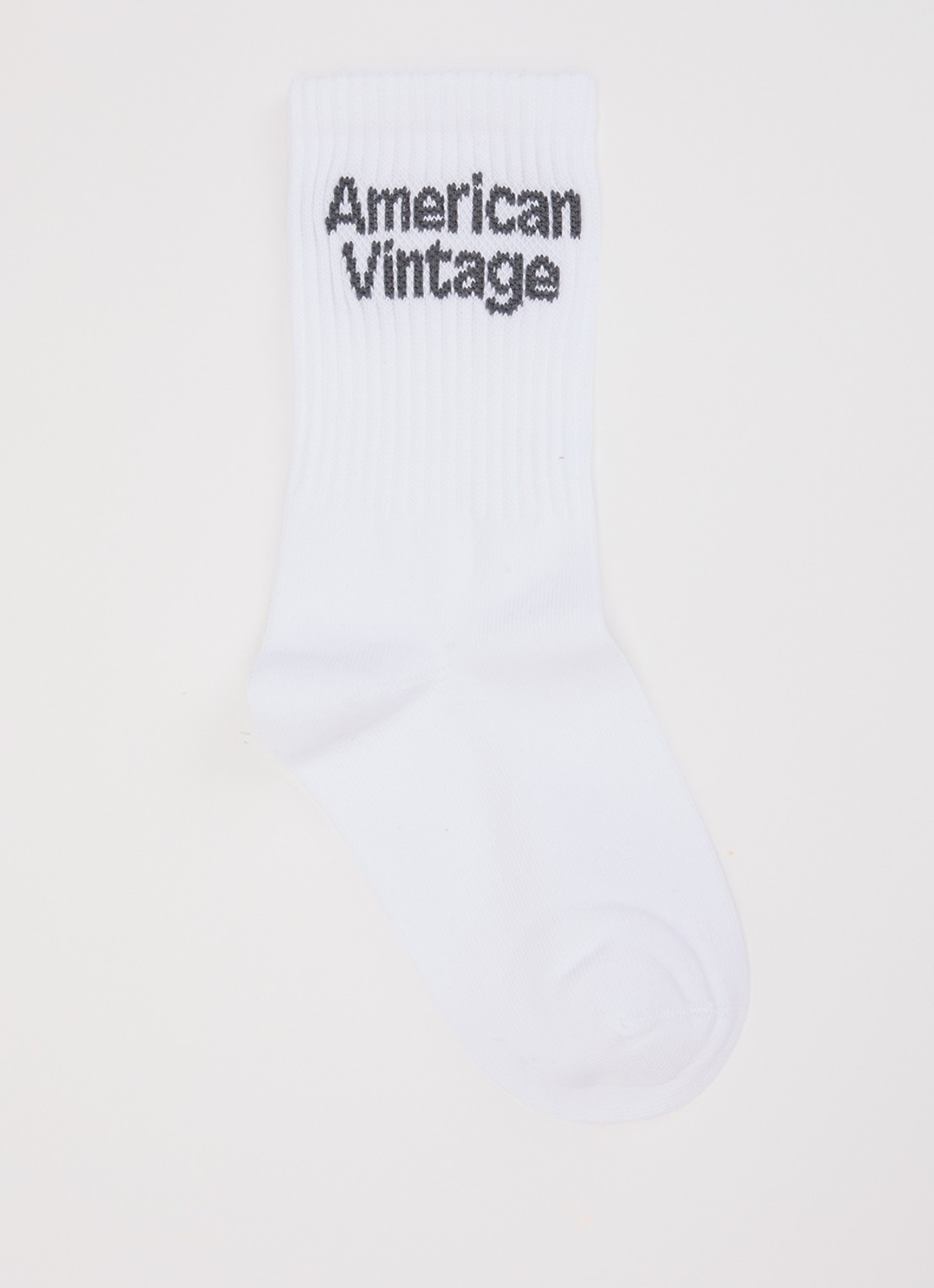 American Vintage Clypsun sokken met logo  - voorkant wit