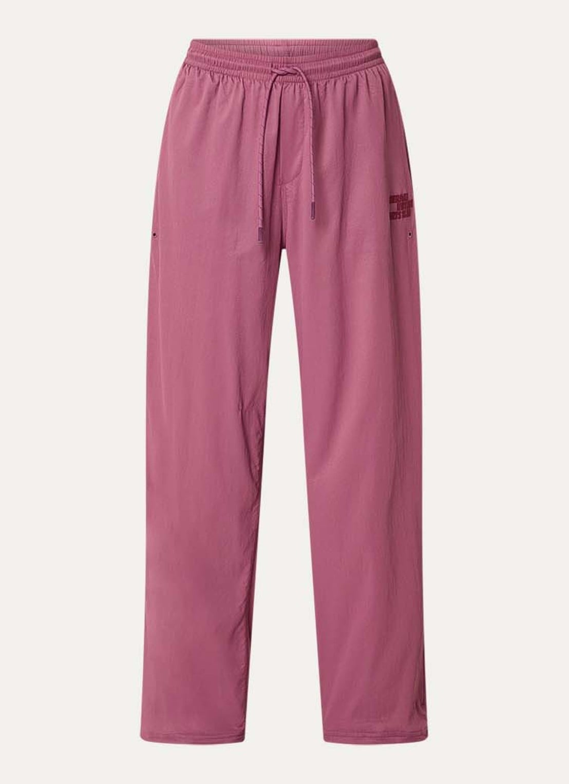 American Vintage Dyffow high waist sport broek met logo en ritszakken - voorkant 2 roze