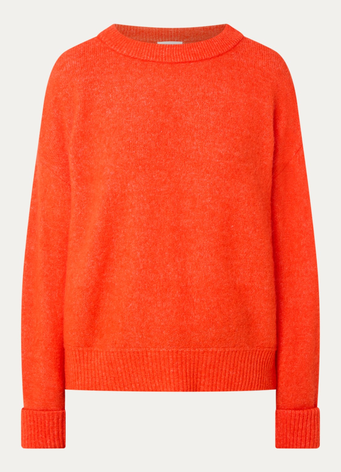 American Vintage Fijngebreide pullover in wolblend - voorkant 3 oranjerood