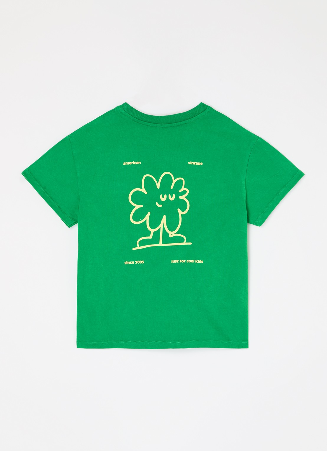 American Vintage Fiz Valley T-shirt met logoprint - detail 3 groen