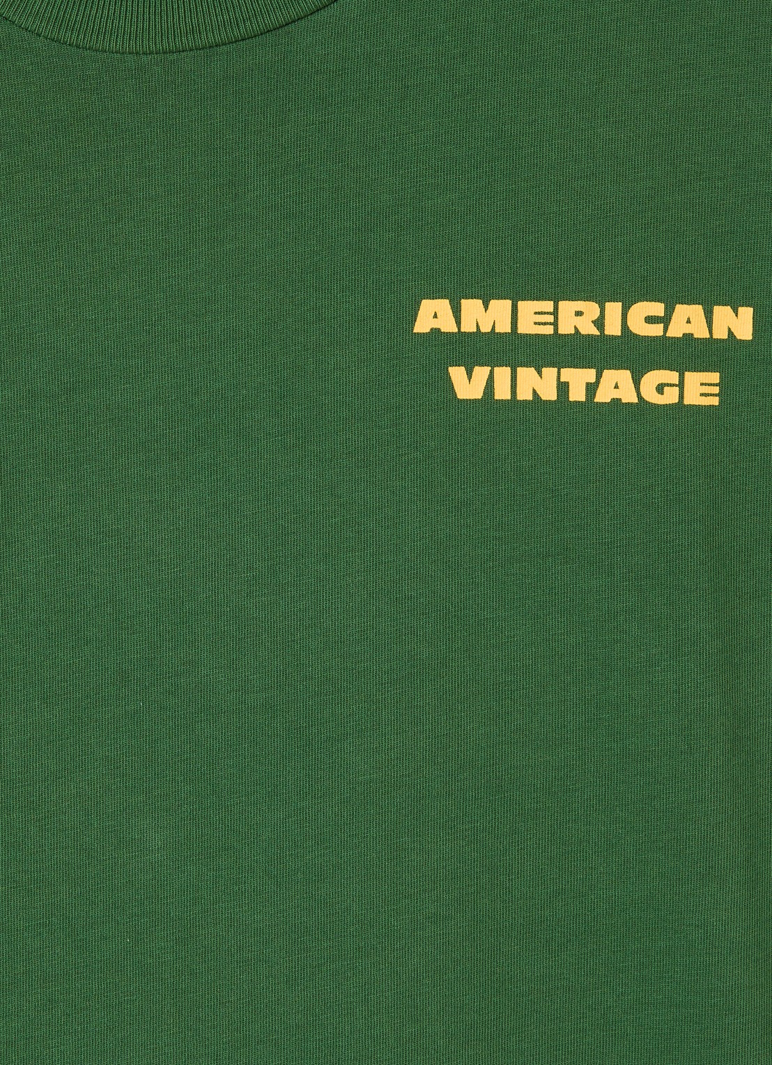 American Vintage Fizvalley longsleeve met logo- en backprint - detail groen